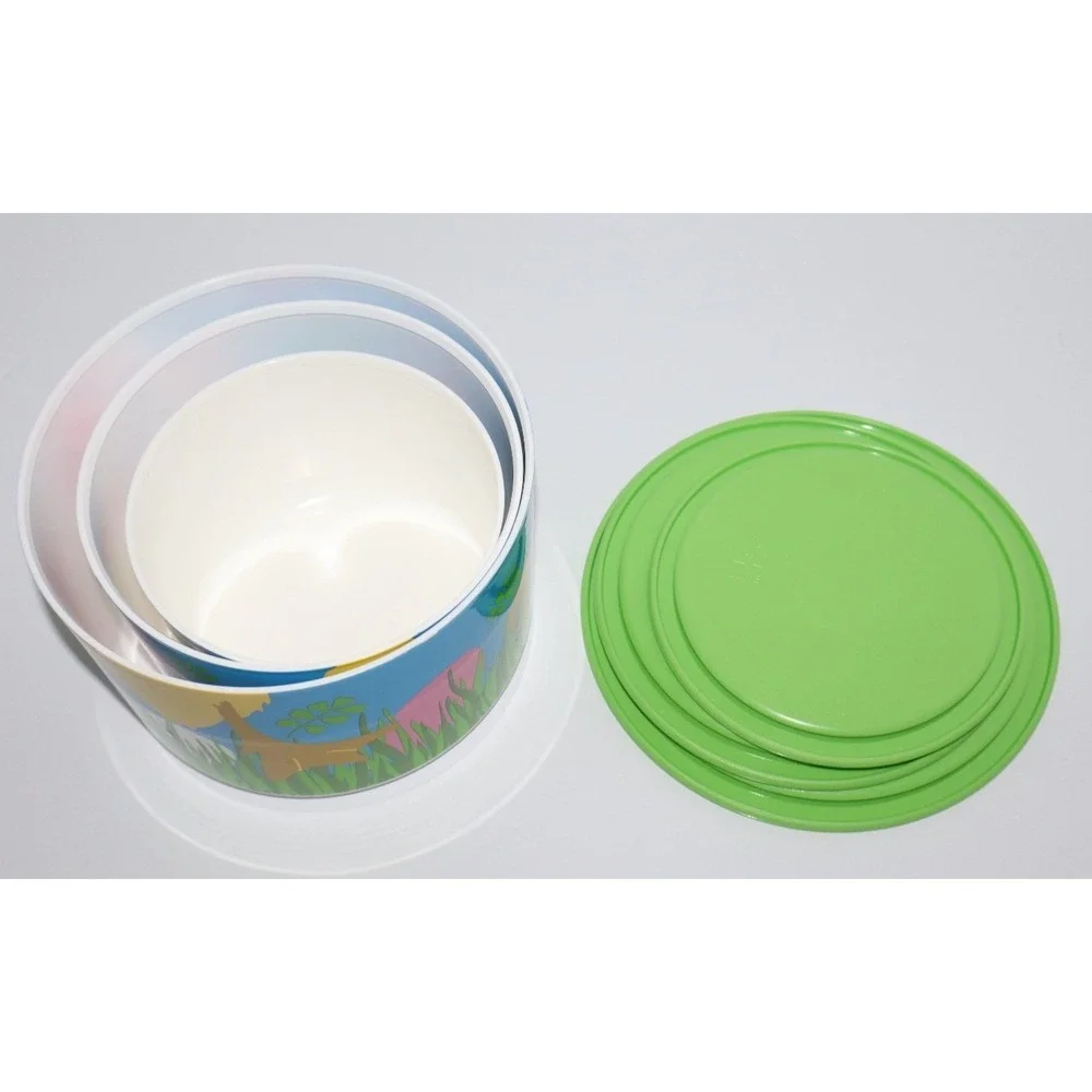 TUPPERWARE Easter Spring Bunny Chick Stacking Storage Canister Set of 3 w/ Lids